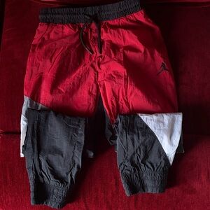 Kids Red and Black Athletic Jordan pants